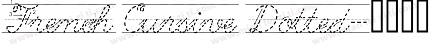 French Cursive Dotted字体转换